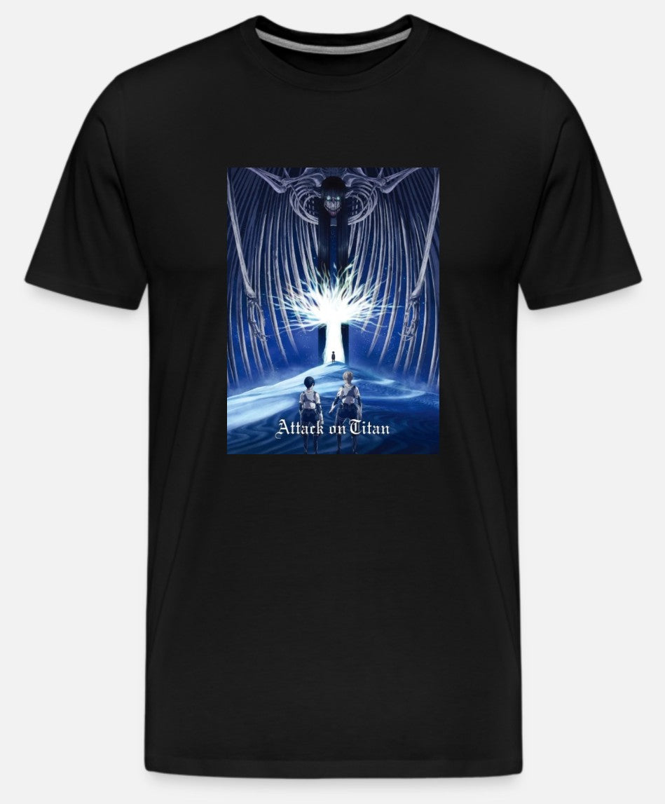 Attack on Titan Ribs Mens Black T-Shirt