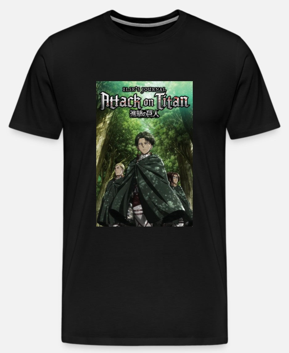 Attack on Titan Forest Mens Black T-Shirt