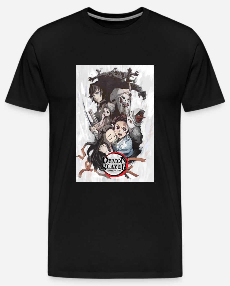 Demon Slayer Poster 2 Kids Black T-Shirt
