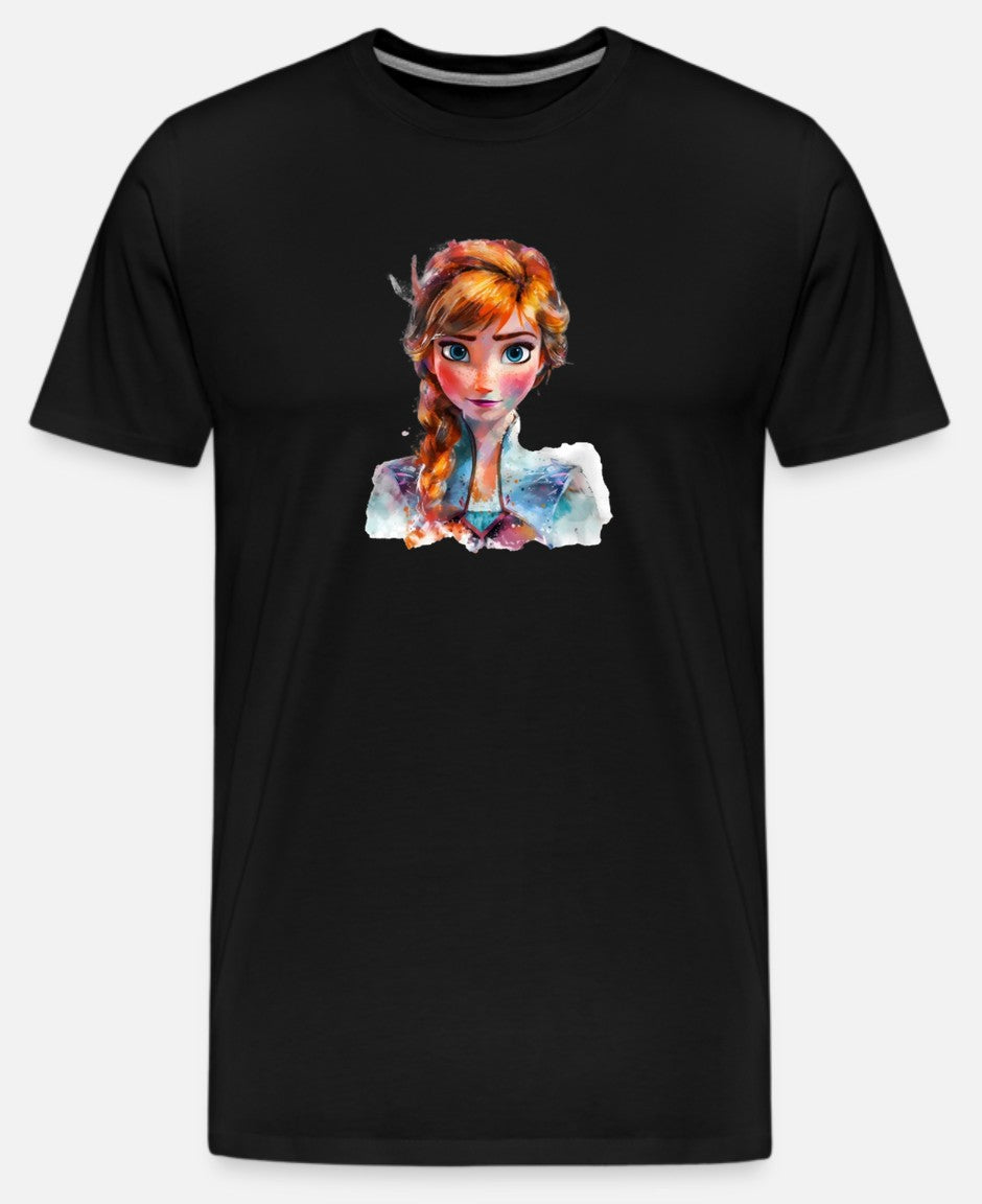 Frozen Anna Girls Black T-Shirt