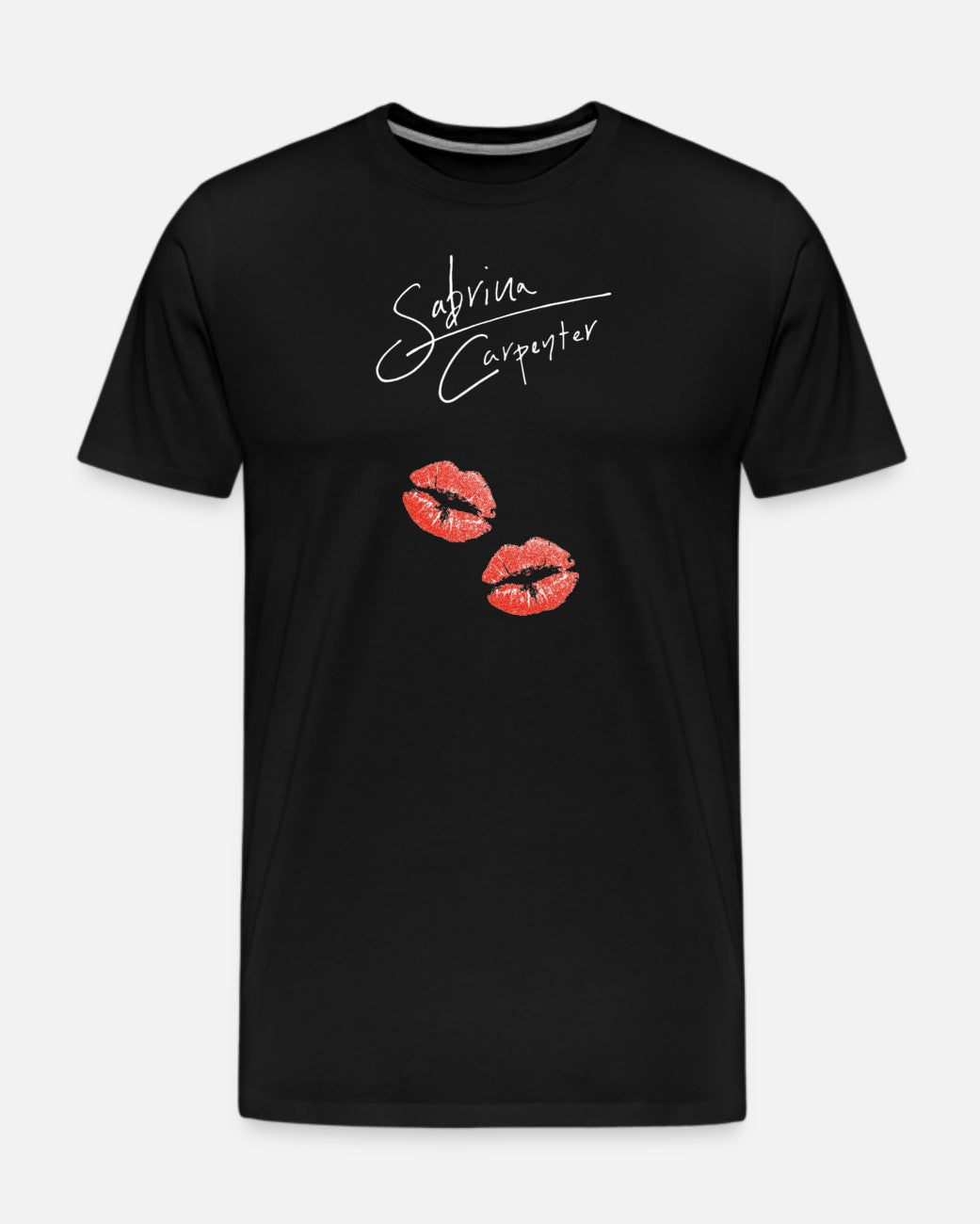 Sabrina Carpenter Signature with Kisses Girls Black T-Shirt
