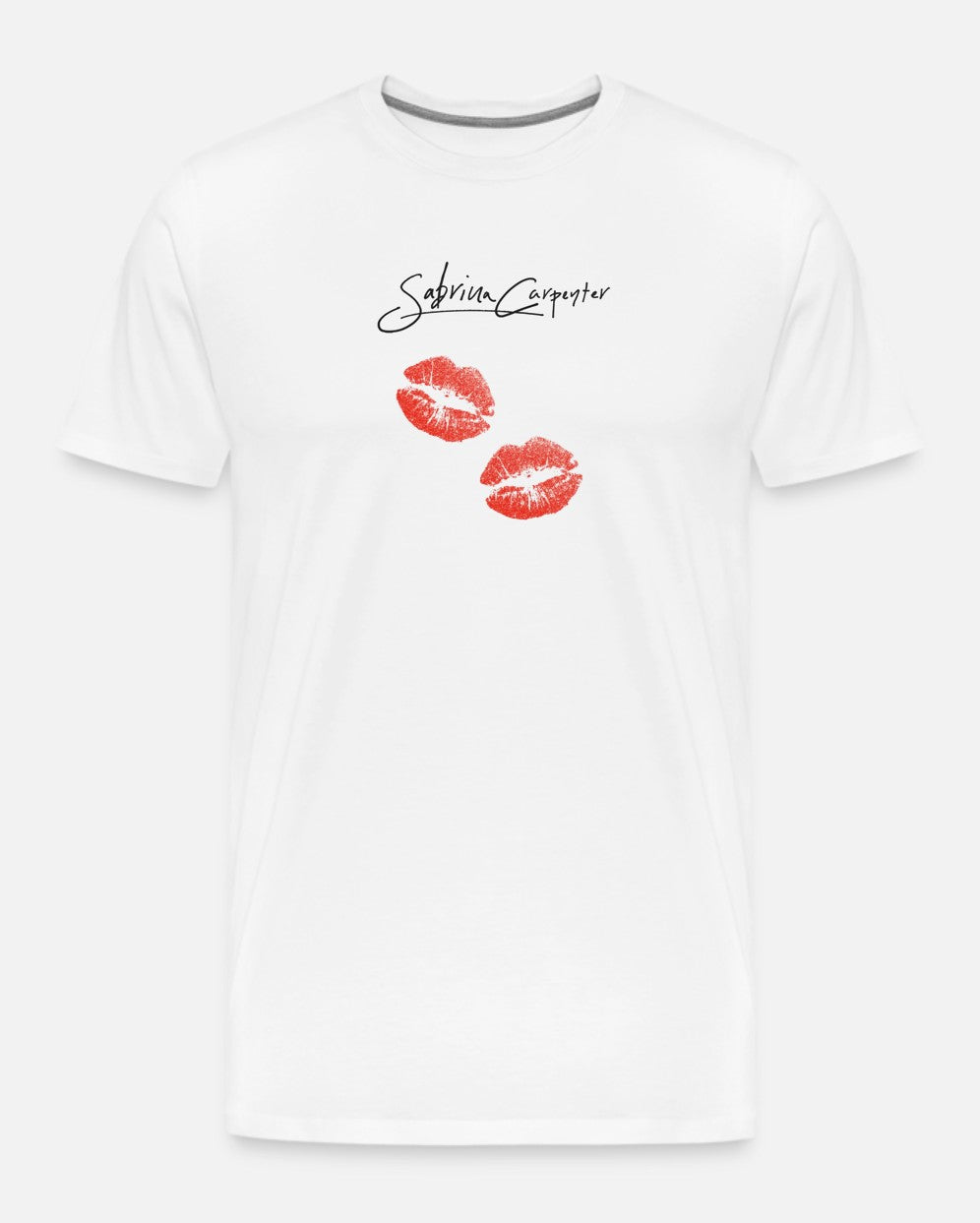 Sabrina Carpenter Signature with Kisses Girls White T-Shirt