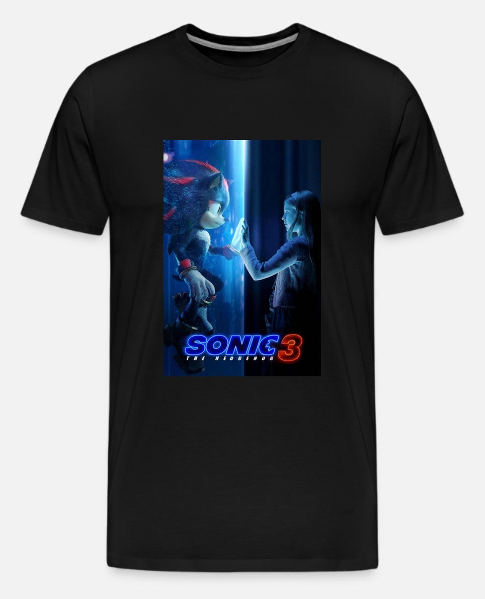 Sonic 3 The Touch Black Unisex T-shirt