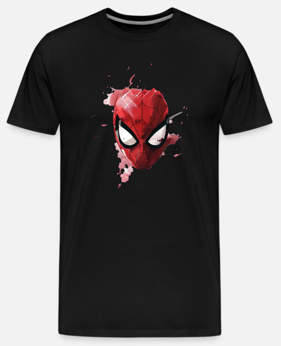 Spiderman Face Black T-Shirt