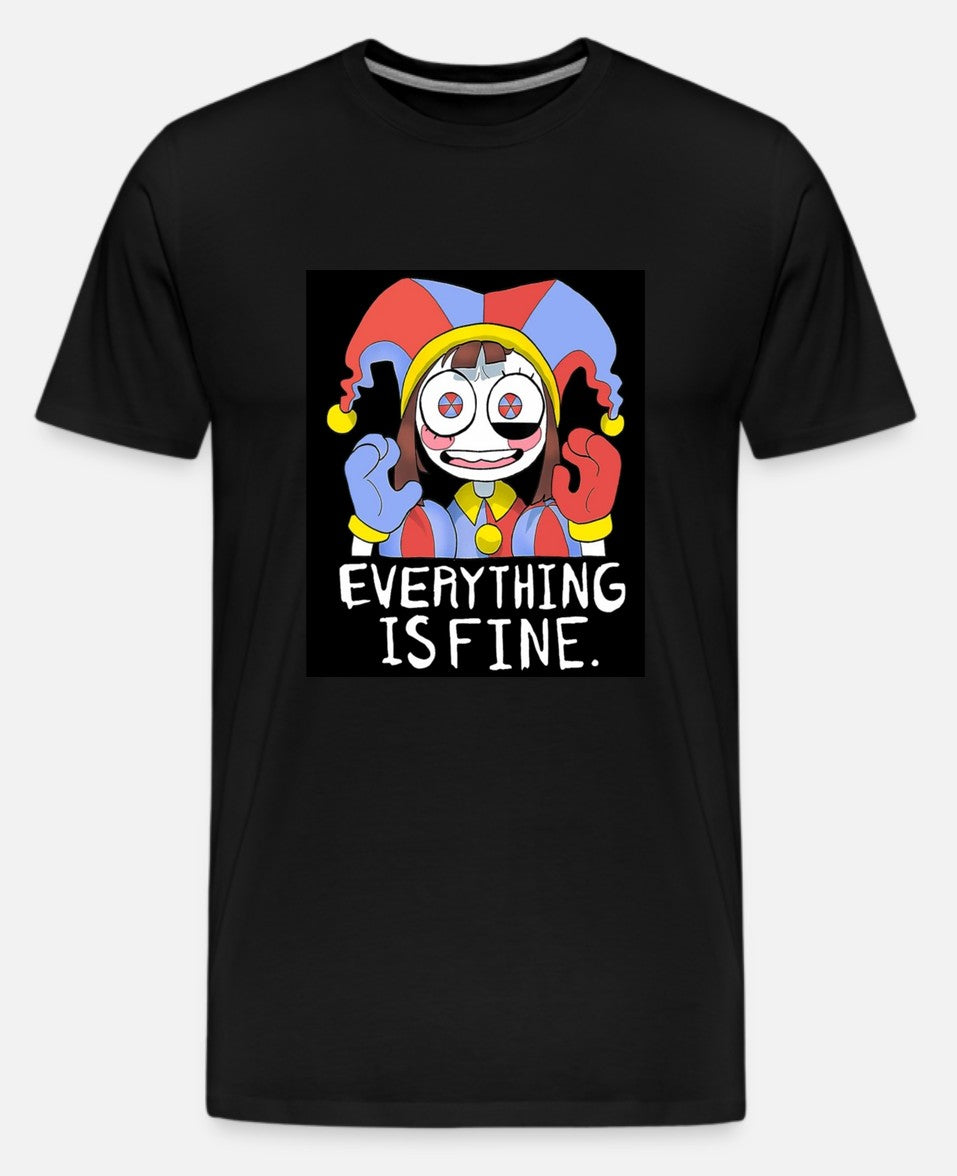 The Amazing Digital Circus Everything is Fine Black Unisex T-Shirt