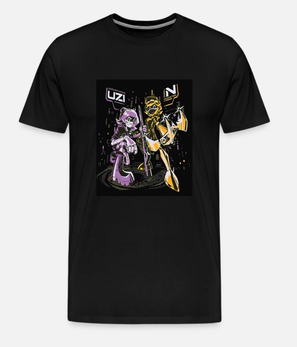 Uzi and N Murder Drones Black Unisex T-Shirt