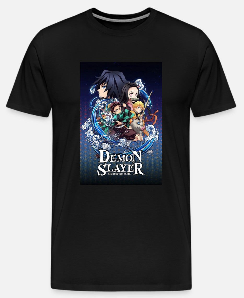 Demon Slayer Poster 3 Kids Black T-Shirt